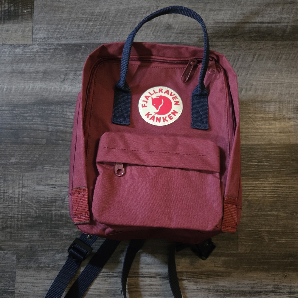 Fjallraven Kanken Mini Backpack Burgundy Color
